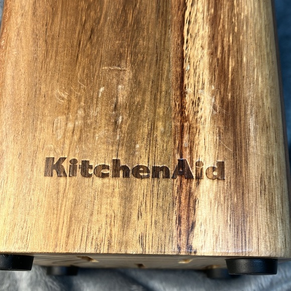 KitchenAid 5 Slot ACACIA Wood Knife Block. (No Knifes Include) - Picture 2 of 11